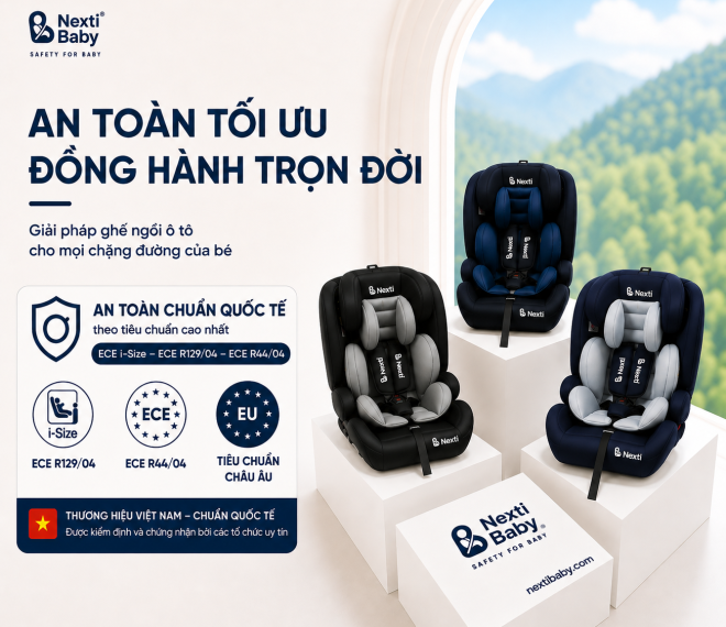 Nexti Baby – Địa chỉ ghế ô tô cho bé an toàn, đạt chuẩn tại BMT